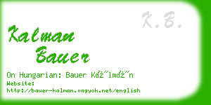 kalman bauer business card